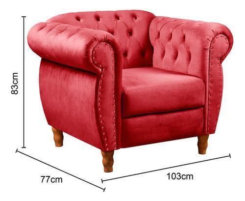 Sofá Nobreza Poltrona Chesterfield Vintage Retrô Clássico