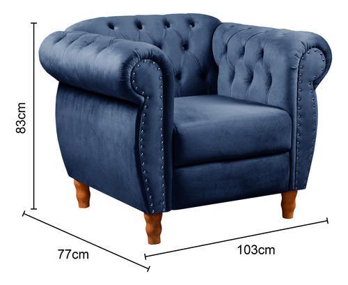 Sofá Nobreza Poltrona Chesterfield Vintage Retrô Clássico