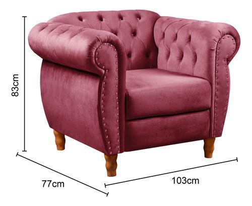 Sofá Nobreza Poltrona Chesterfield Vintage Retrô Clássico