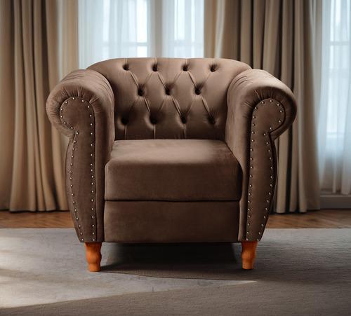 Sofá Nobreza Poltrona Chesterfield Vintage Retrô Clássico