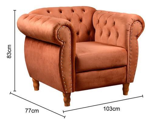 Sofá Nobreza Poltrona Chesterfield Vintage Retrô Clássico