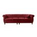 Sofá Realeza 4 Lugares Cor:Suede Bordô 110