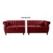Sofá Realeza 4 Lugares Cor:Suede Bordô 110
