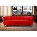 Sofá Realeza 4 Lugares Cor:Suede Vermelho 100