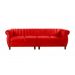 Sofá Realeza 4 Lugares Cor:Suede Vermelho 100