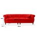 Sofá Realeza 4 Lugares Cor:Suede Vermelho 100