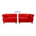 Sofá Realeza 4 Lugares Cor:Suede Vermelho 100