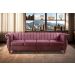 Sofá Realeza 4 Lugares Cor:Veludo Roxo 380