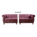 Sofá Realeza 4 Lugares Cor:Veludo Roxo 380