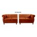 Sofá Realeza 4 Lugares Cor:Veludo Terracota 400