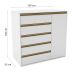 Cômoda Originale 1 Porta 5 Gavetass Branco