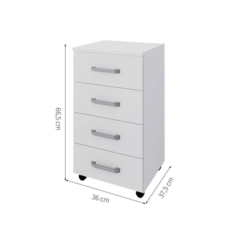 Gaveteiro Home 4 GV Branco