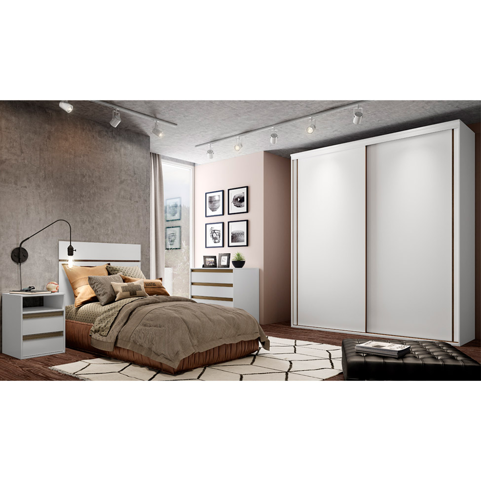 Guarda-Roupa Casal Inovatto 2 Portas 6 Gavetas Branco