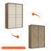 Guarda-Roupa Casal Qualita Flex 2 Portas 3 Gavetas Carvalho e Off White