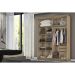 Guarda-Roupa Casal Qualita Flex 2 Portas 3 Gavetas Carvalho e Off White