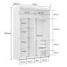 Guarda-Roupa Casal Qualita Flex 2 Portas 3 Gavetas Carvalho e Off White