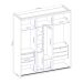 Guarda-Roupa Casal com Espelho Eleganza 2 PT 6 GV Branco