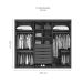 Guarda-Roupa Casal com Espelho Eleganza ll 3 Portas 6 Gavetas Branco