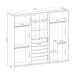 Guarda-Roupa Casal com Espelho Eleganza ll 3 Portas 6 Gavetas Branco