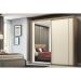 Guarda-Roupa Casal com Espelho Imperium 2 Portas 6 Gavetas Carvalho e Off White 207 cm