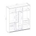 Guarda-Roupa Casal com Espelho Luminum 2 Portas 6 Gavetas Branco