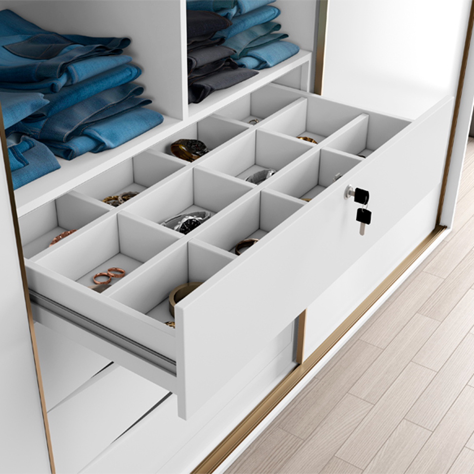 Guarda-Roupa Solteiro Inovatto 2 Portas 3 Gavetas Branco