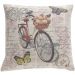 Almofada Panamá Retro com Enchimento 45x45cm Bicycle