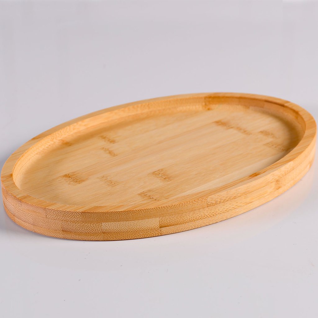 Bandeja Oval Bambu Petisqueira 30x20x2,6