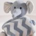 Bichinho de Pelúcia Floresta New com Manta Bebê 100x75cm Elefante