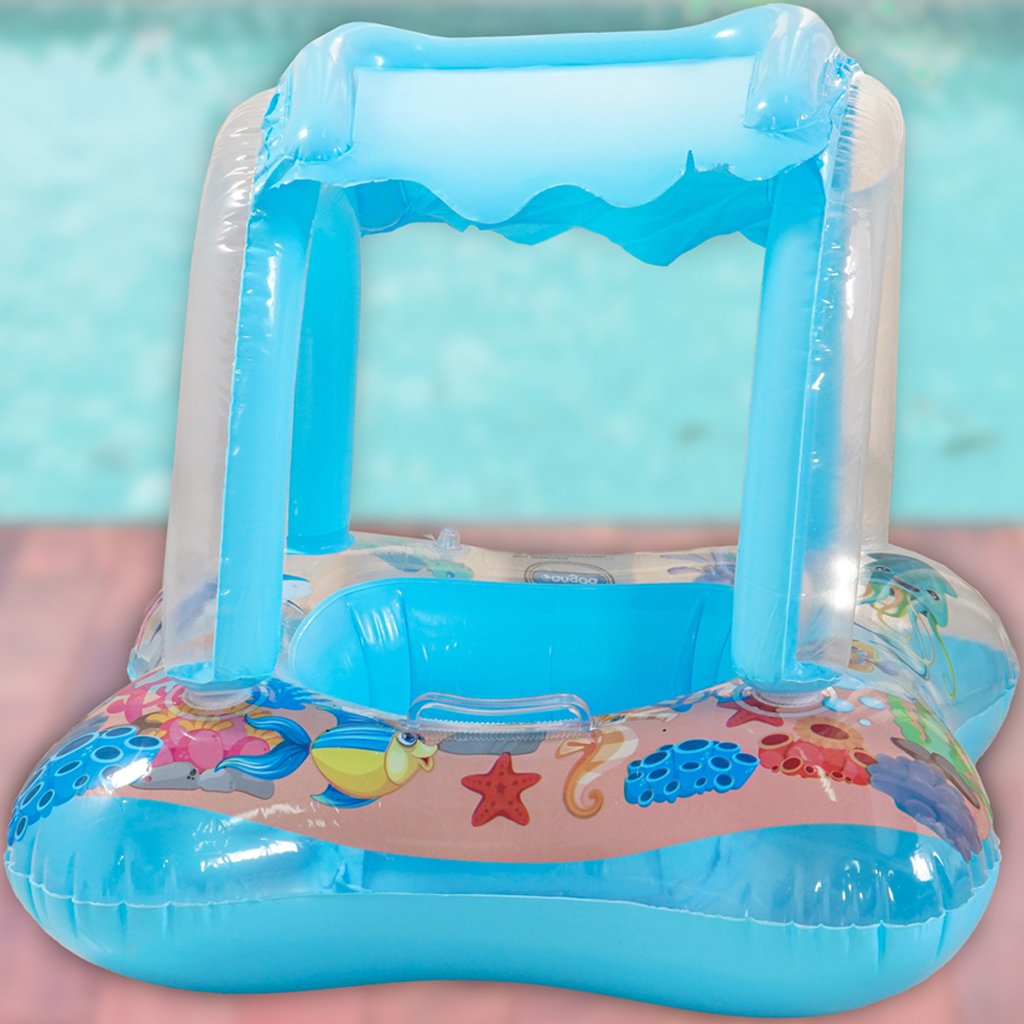 Boia Infantil com Protetor Solar para Criança 65x65cm Azul