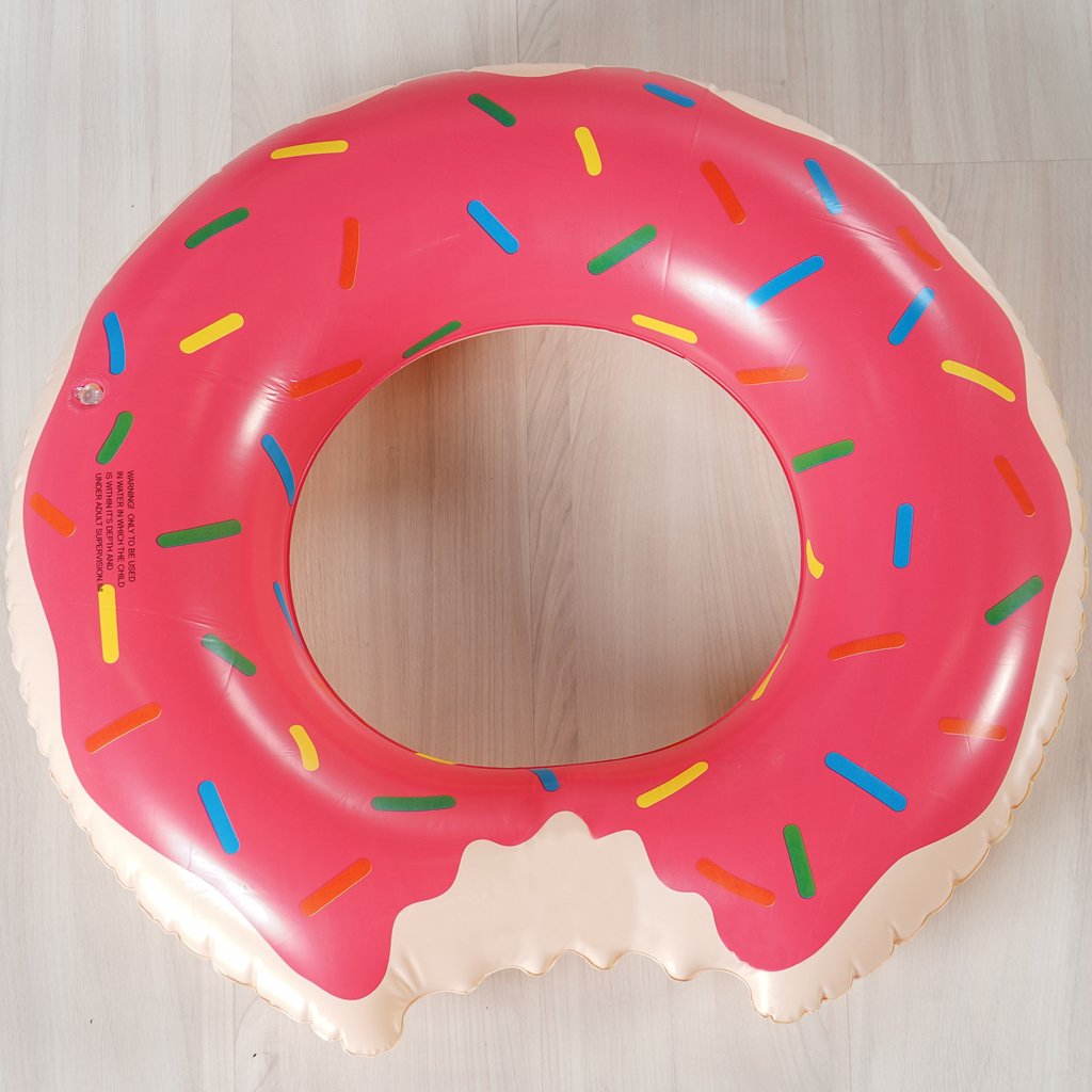 Boia Redonda Donuts Infantil 80cm Rosa