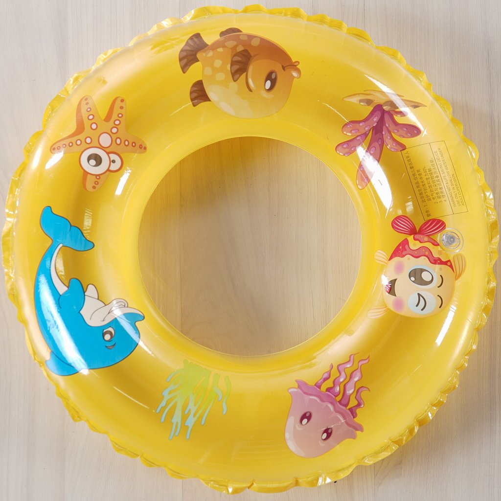 Boia Redonda Fundo do Mar Infantil 60cm Amarelo