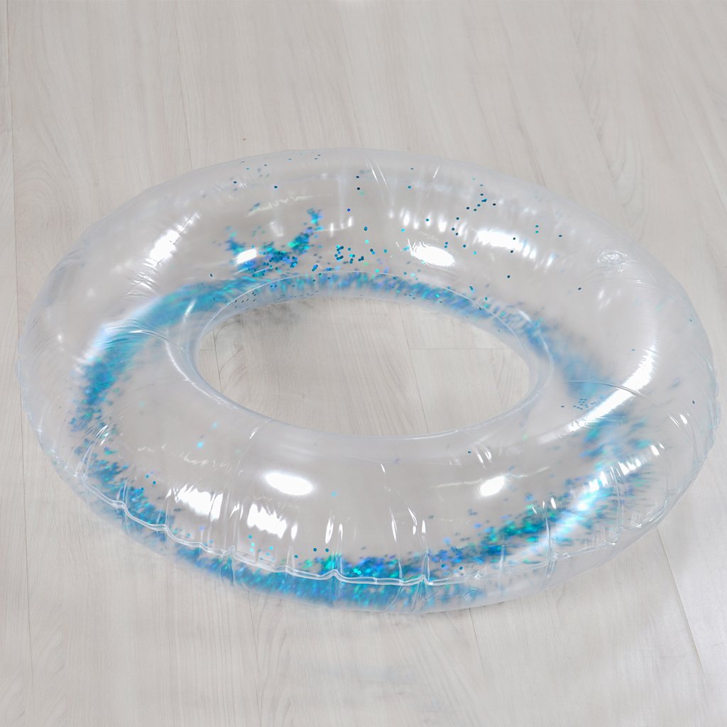 Boia Redonda Glitter Infantil 80cm Azul