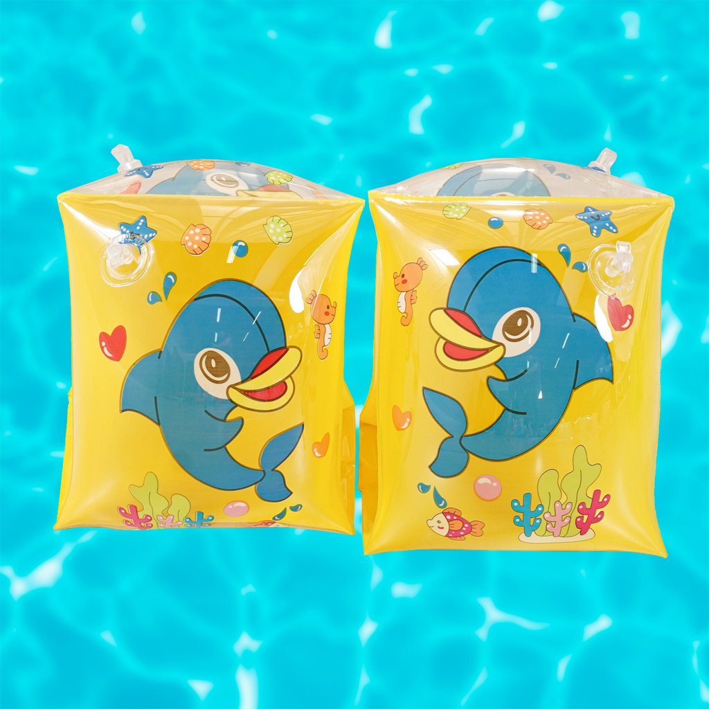 Boia de Braço Jogo para Criança 23x15cm Amarelo