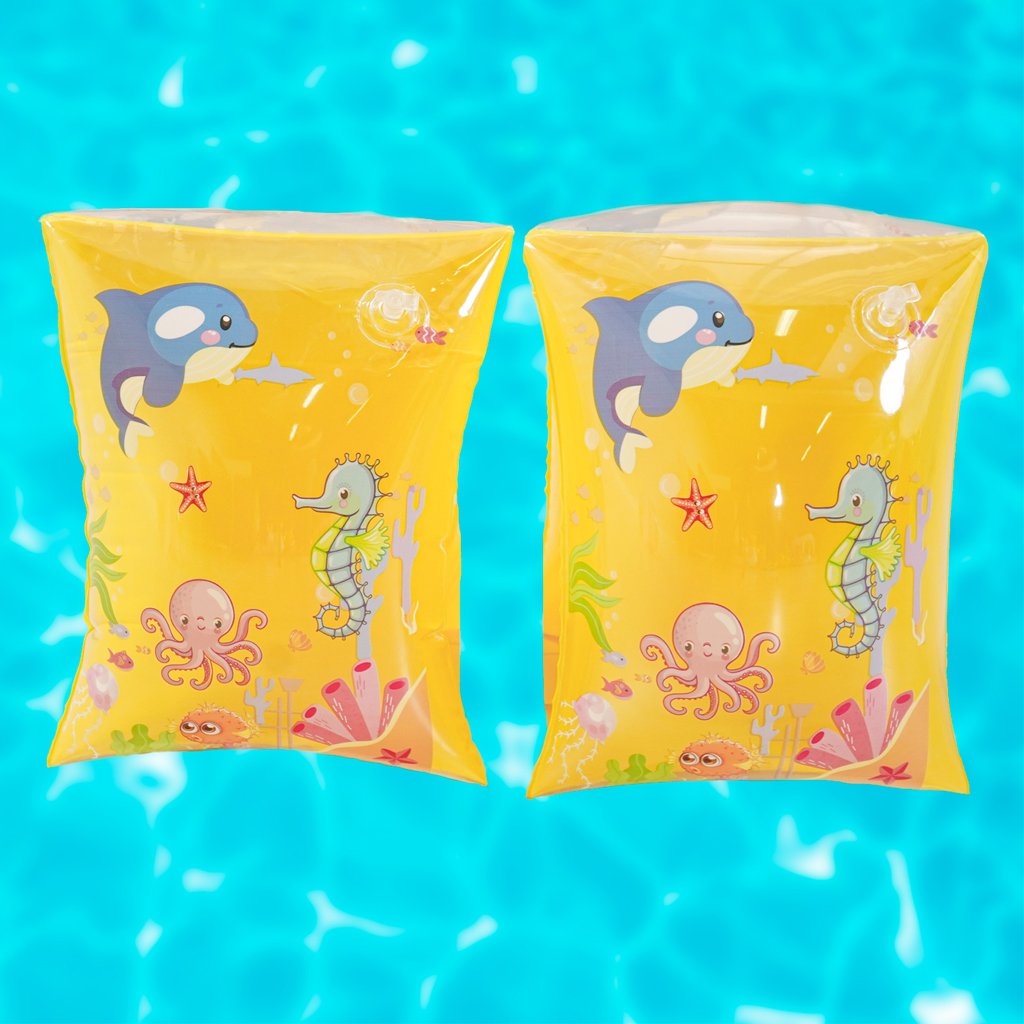 Boia de Braço Jogo para Criança 27x17cm Amarelo
