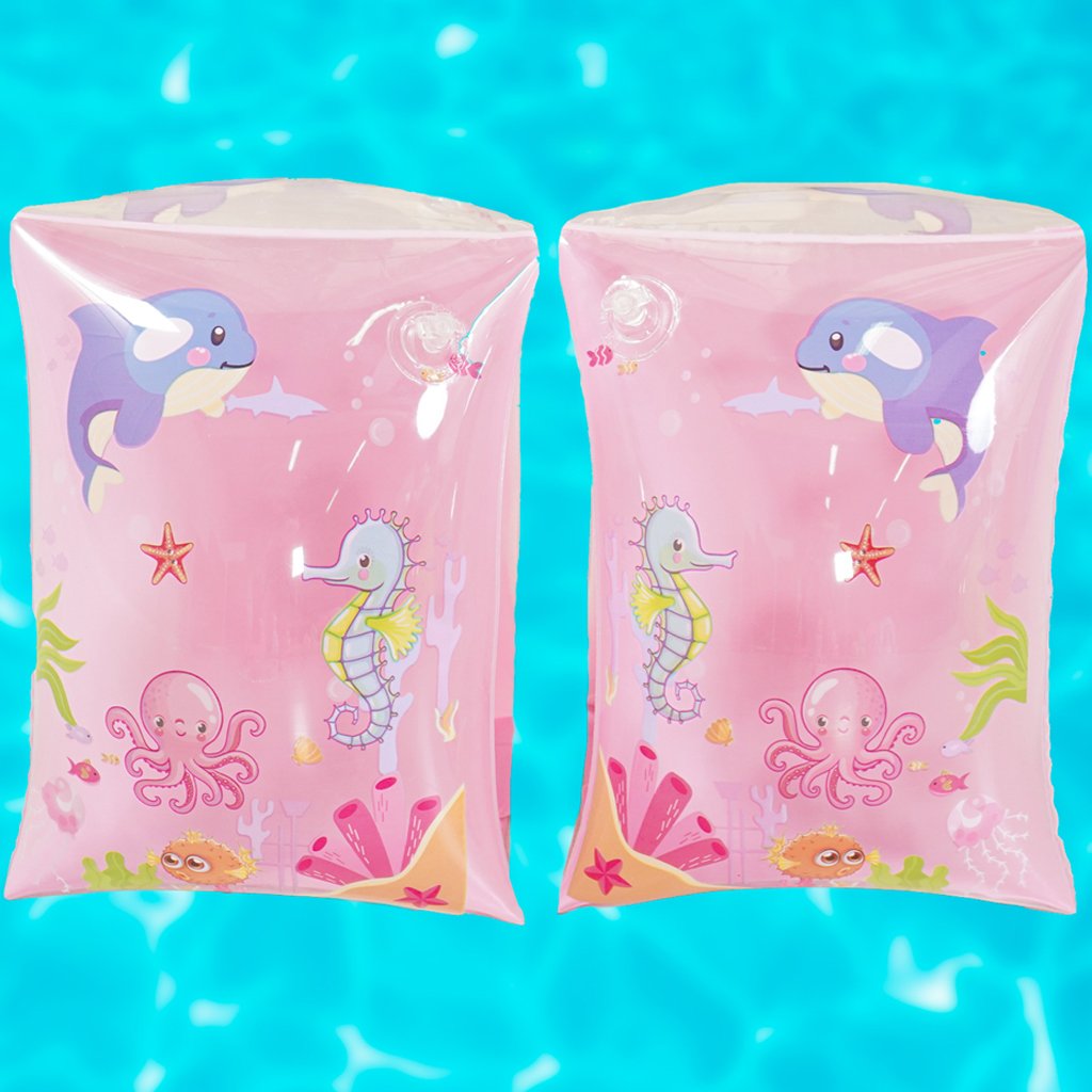 Boia de Braço Jogo para Criança 27x17cm Rosa