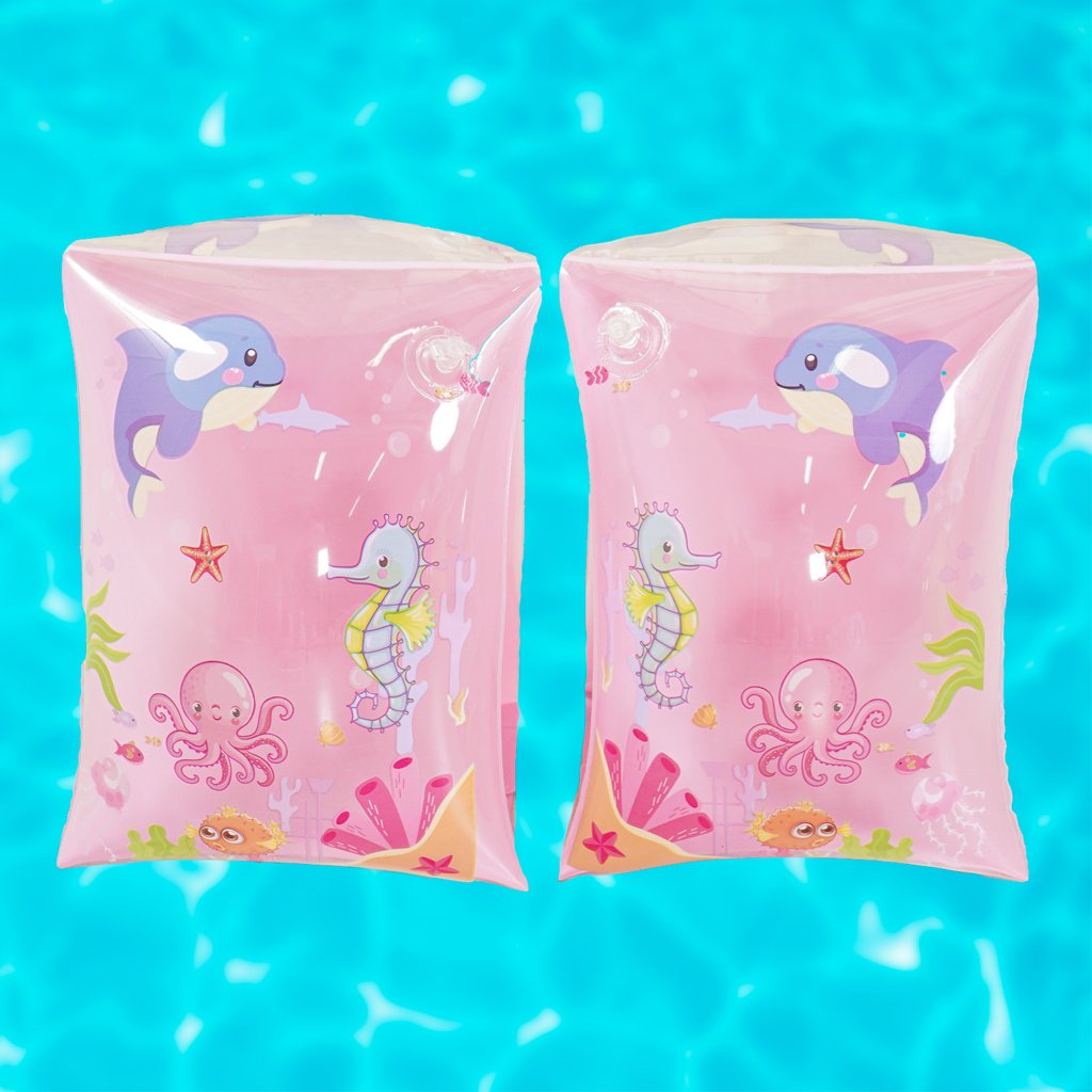Boia de Braço Jogo para Criança 27x17cm Rosa