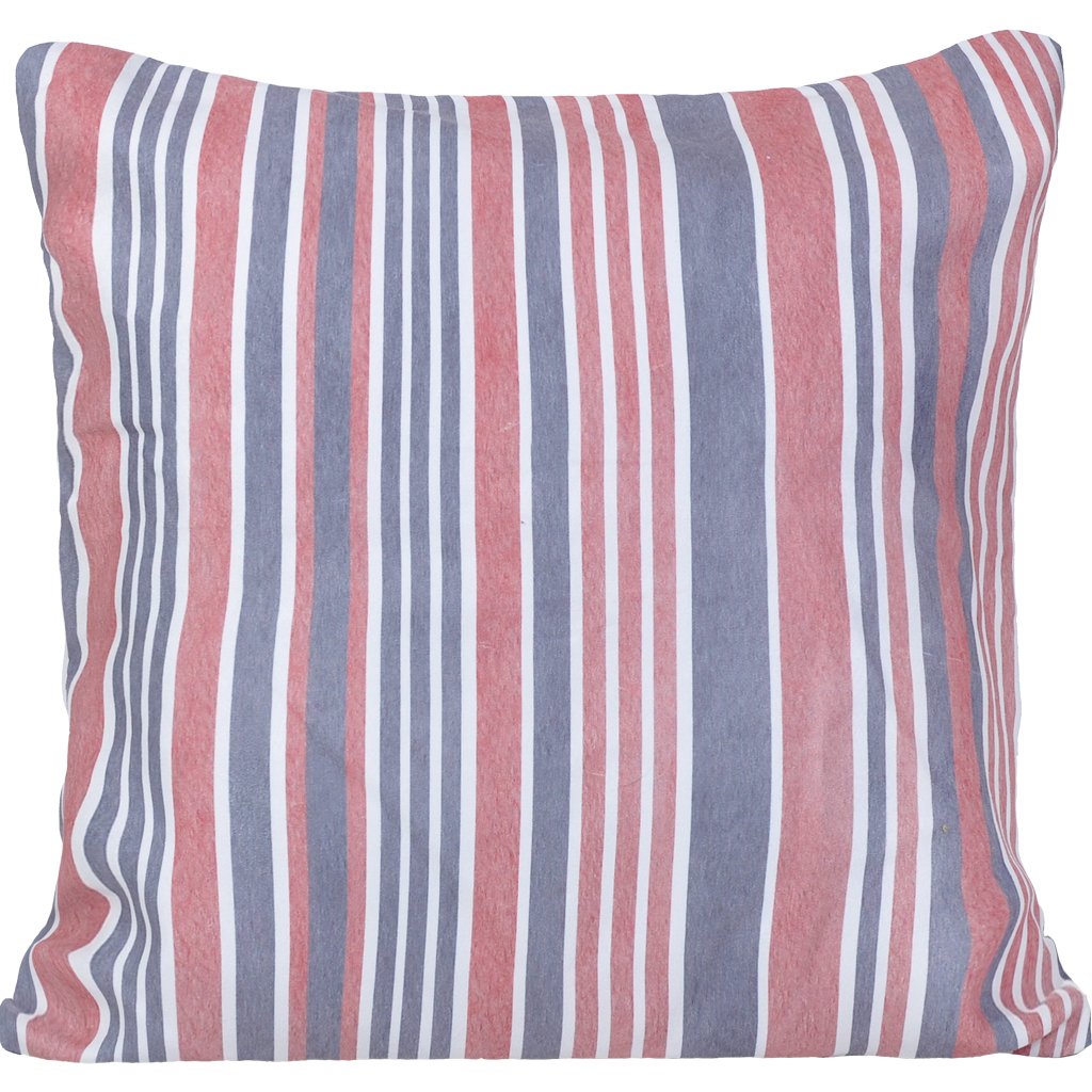 Capa de Almofada Digital Print Suede Geometric 45x45cm Listras Cinza