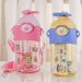 Copo Infantil Hélice Garrafa com Tampa e Canudo 700ml Azul