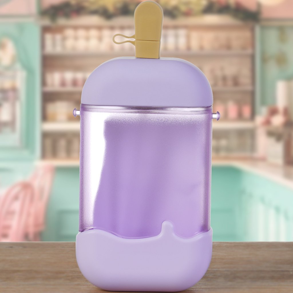 Copo Infantil Picolé 400ml 19x8x8cm Lilás