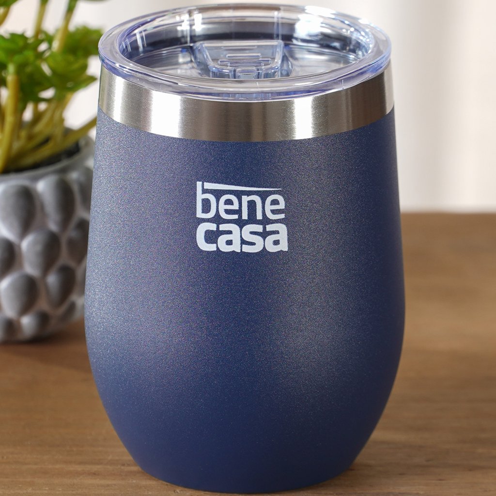 Copo Térmico para Bebidas com Tampa 360ml Azul