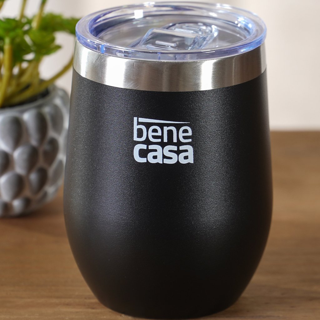 Copo Térmico para Bebidas com Tampa 360ml Preto