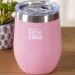 Copo Térmico para Bebidas com Tampa 360ml Rosa