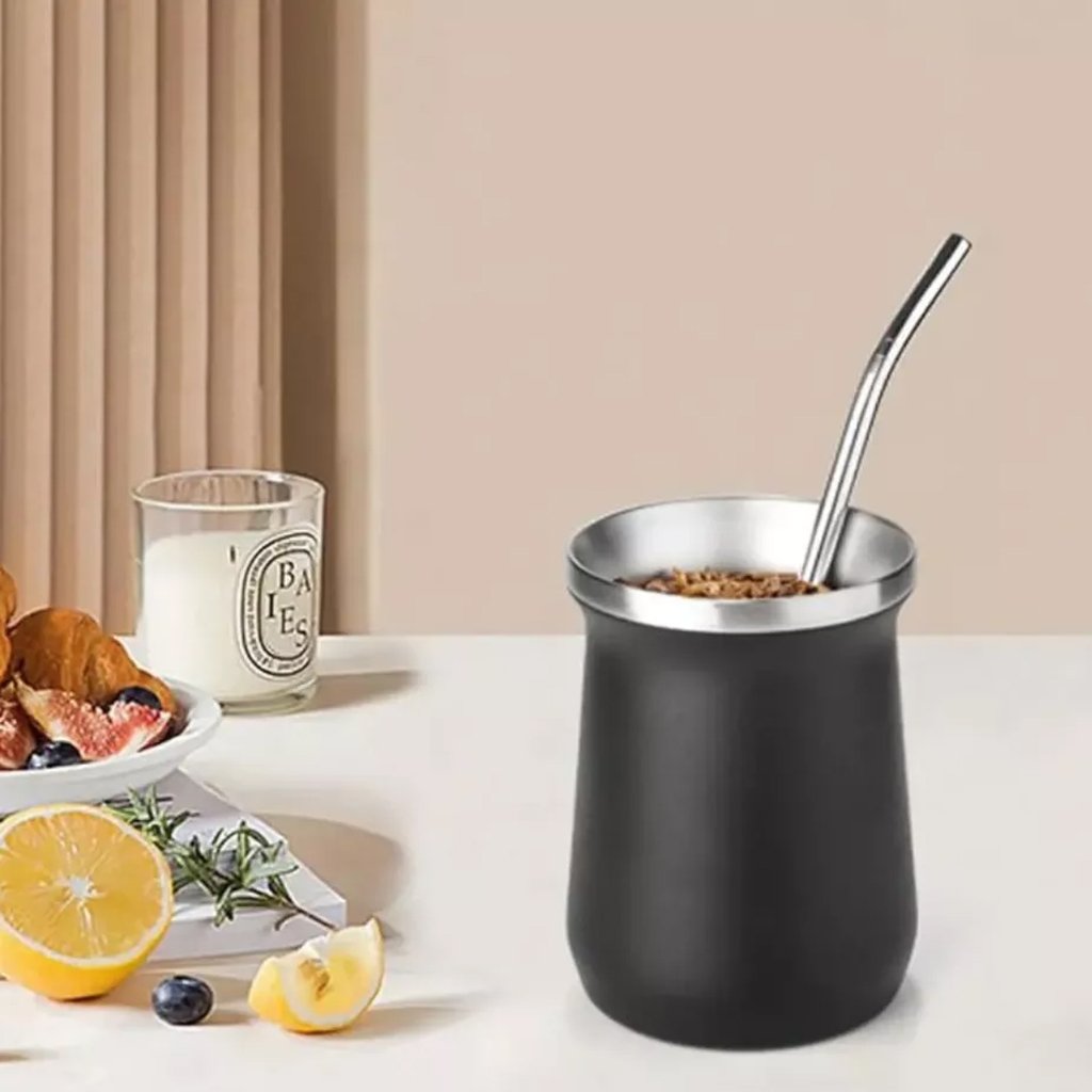 Cuia Térmica para Chimarrão Tereré Matte 300ml Cinza