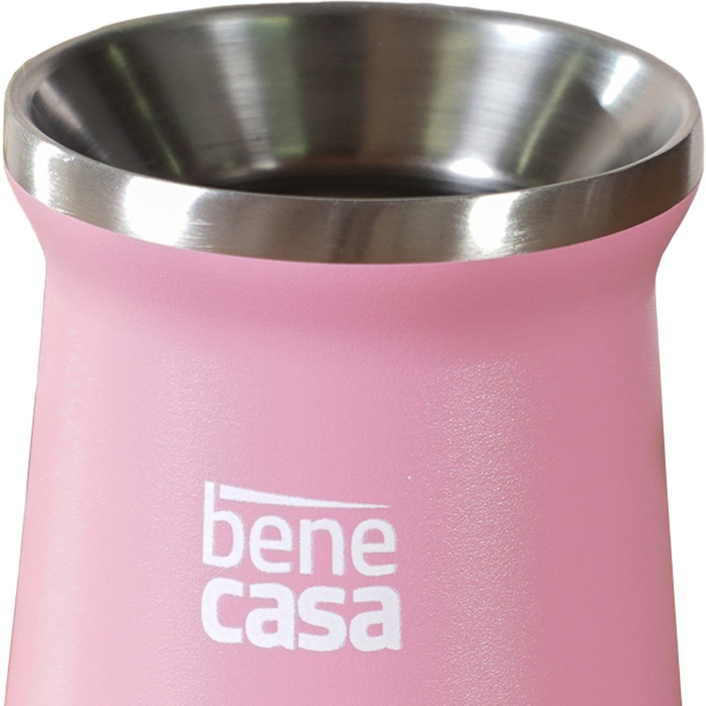 Cuia Térmica para Chimarrão Tereré Matte 300ml Rosa