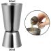 Dosador Duplo Inox 30/60ml para Drinks Inox