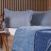 Edredom Queen Plush Bicolor Dupla Face 100% Poliéster 220x240cm Azul Cobalt