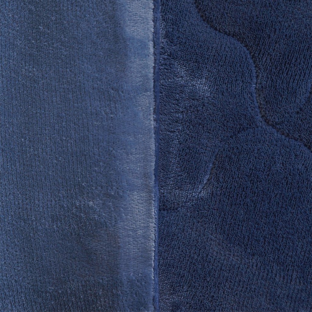 Edredom Queen Plush Bicolor Dupla Face 100% Poliéster 220x240cm Azul Cobalt
