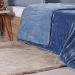 Edredom Queen Plush Bicolor Dupla Face 100% Poliéster 220x240cm Azul Cobalt