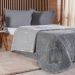 Edredom Queen Plush Bicolor Dupla Face 100% Poliéster 220x240cm Platina